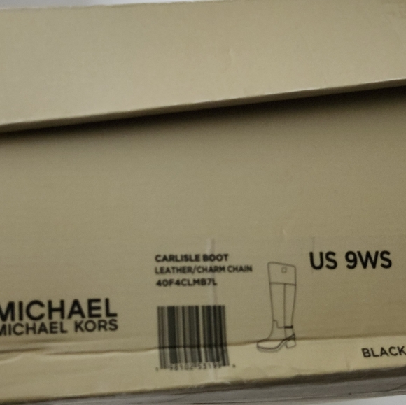 Michael Kors Carlisle Black Leather Pullon  Knee-High Boots - Picture 7 of 11